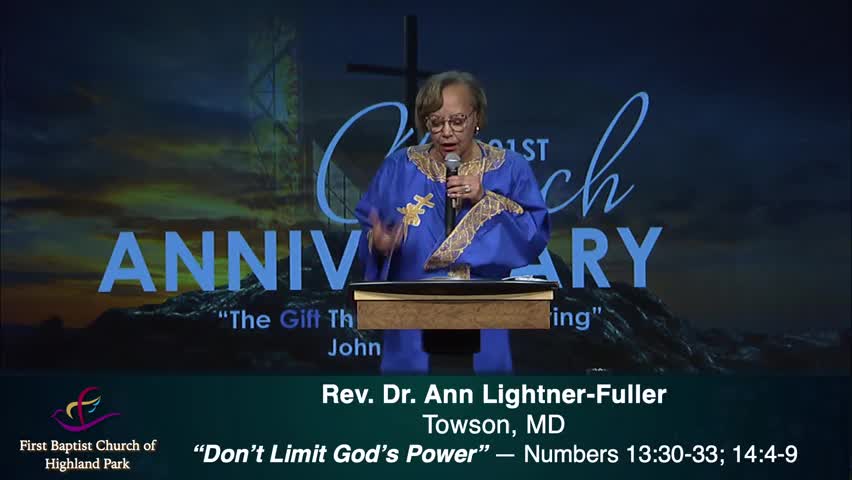 Guest Preacher: DR. ANN LIGHTNER-FULLER Mt. Calvary AME Church, Towson, MD